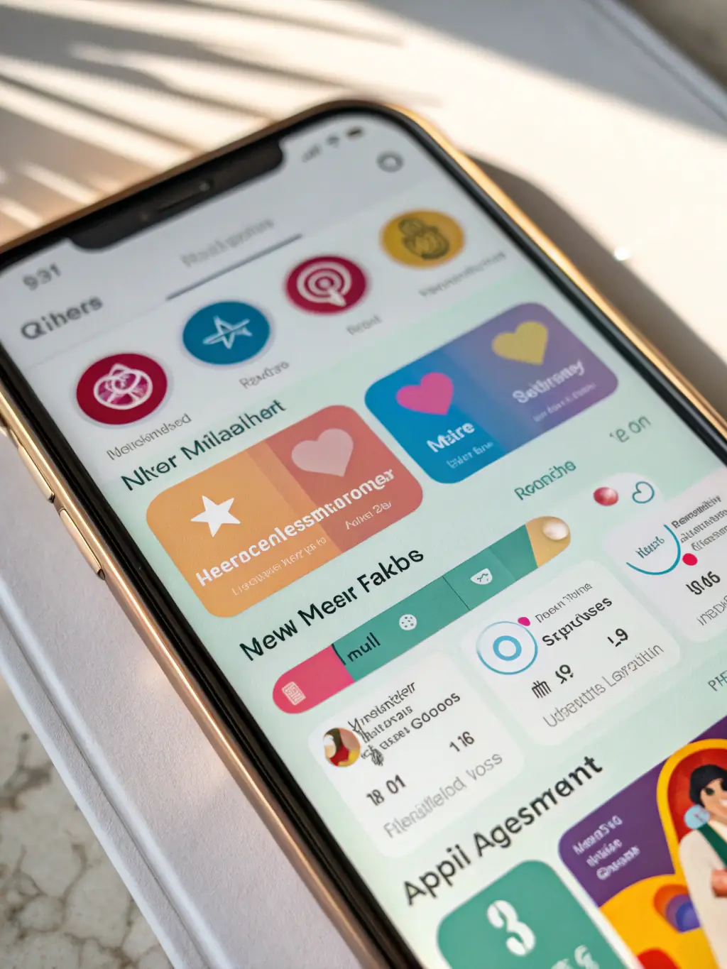 A mobile app interface displaying a user-friendly design and key features, representing Baobab Web Agency's mobile app development capabilities.