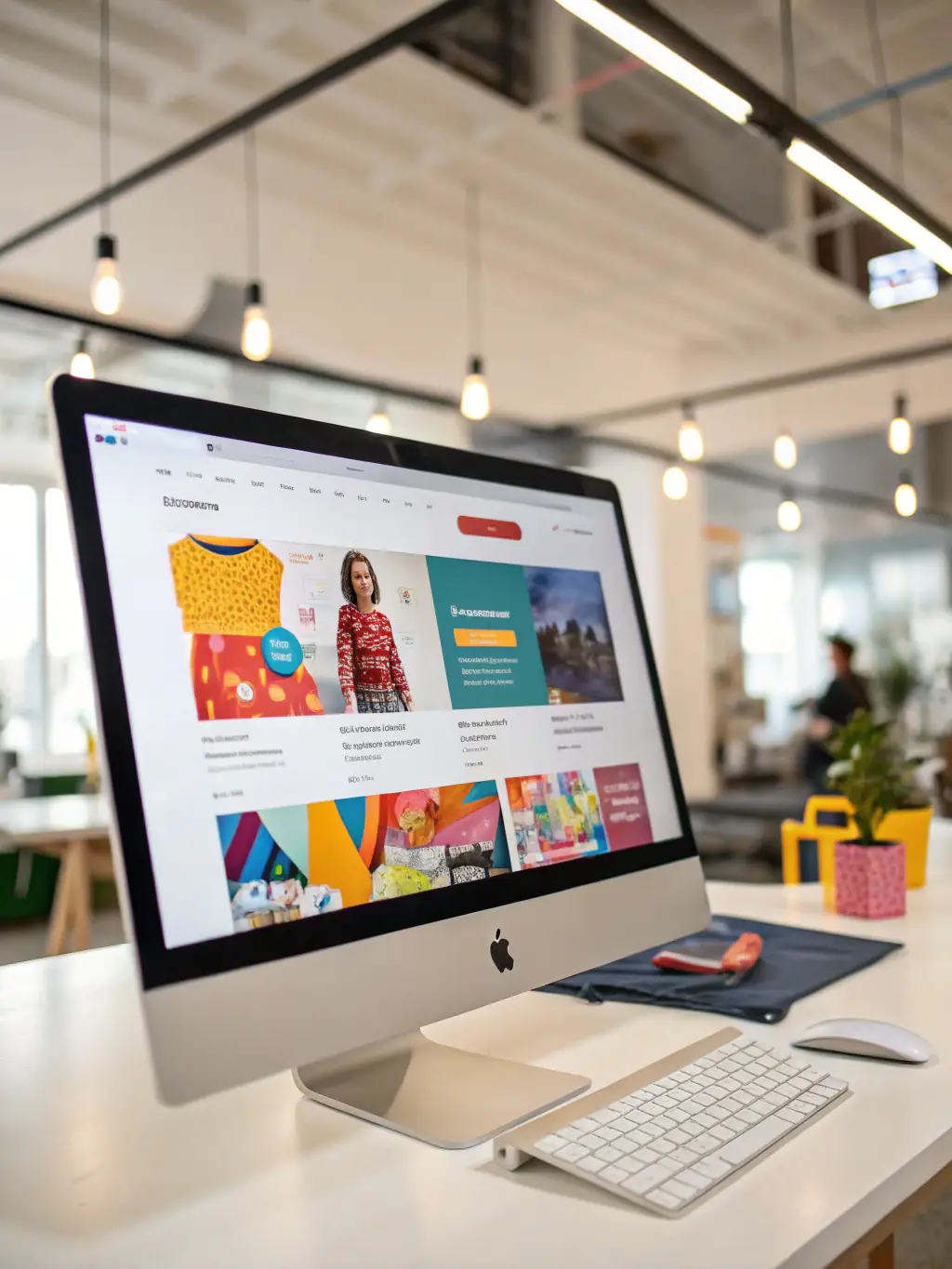 A custom e-commerce platform interface, showcasing product listings and a user-friendly shopping cart, reflecting Baobab Web Agency's e-commerce solutions.